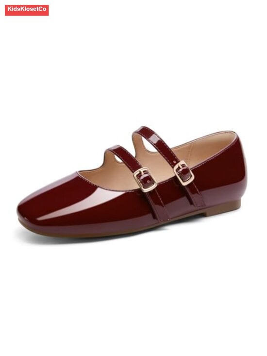 Other - Girls Mary Jane Dress Shoes Double Strap Square Toe Flats